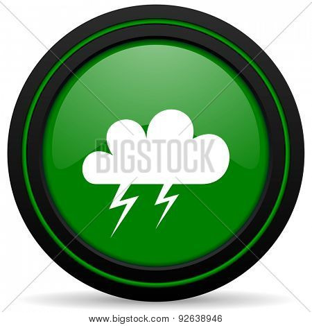 storm green icon waether forecast sign