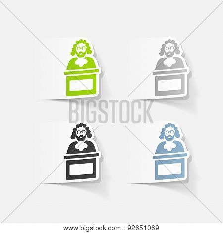 realistic design element. judge