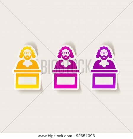 realistic design element. judge