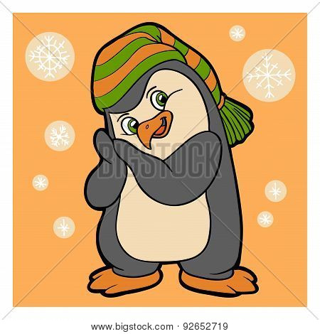 Color vector character (penguin)