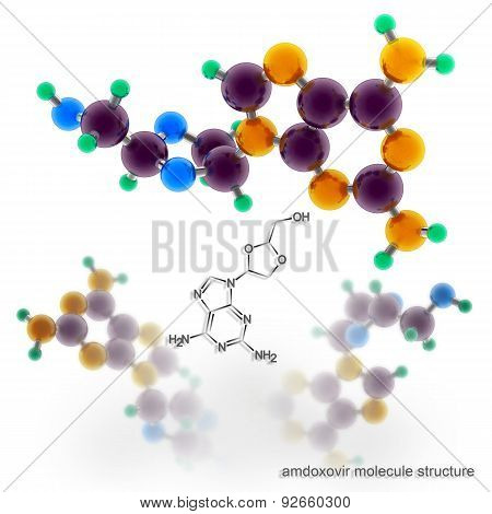 Amdoxovir Molecule Structure