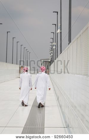 Two Arab Men Visiting Expo 2015 In Milan, Italy