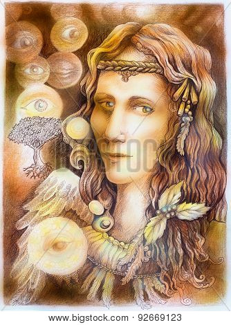 Fairy Angel Portait Drawing