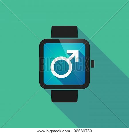 Smart Watch With A Male Sign