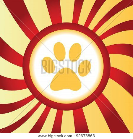 Paw print abstract icon