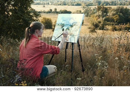 Artist On The Plain Air