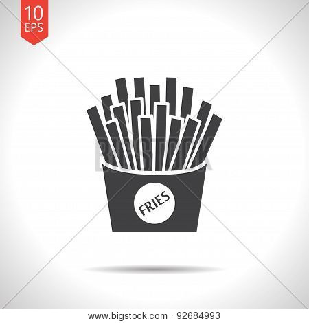 Vector fries icon. Eps10