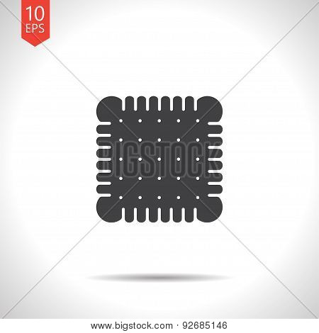 Vector biscuit icon. Eps10
