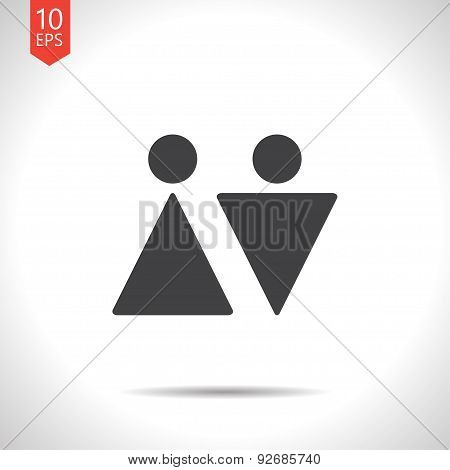 Vector heterosexual couple icon. Eps10