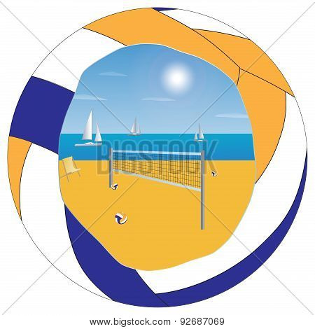Beach Volleyball. Poster.
