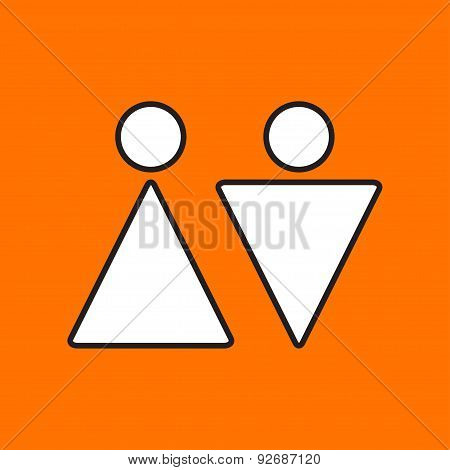 Vector heterosexual couple icon. Eps10