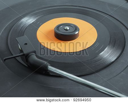 Vinyl Record On Turntable