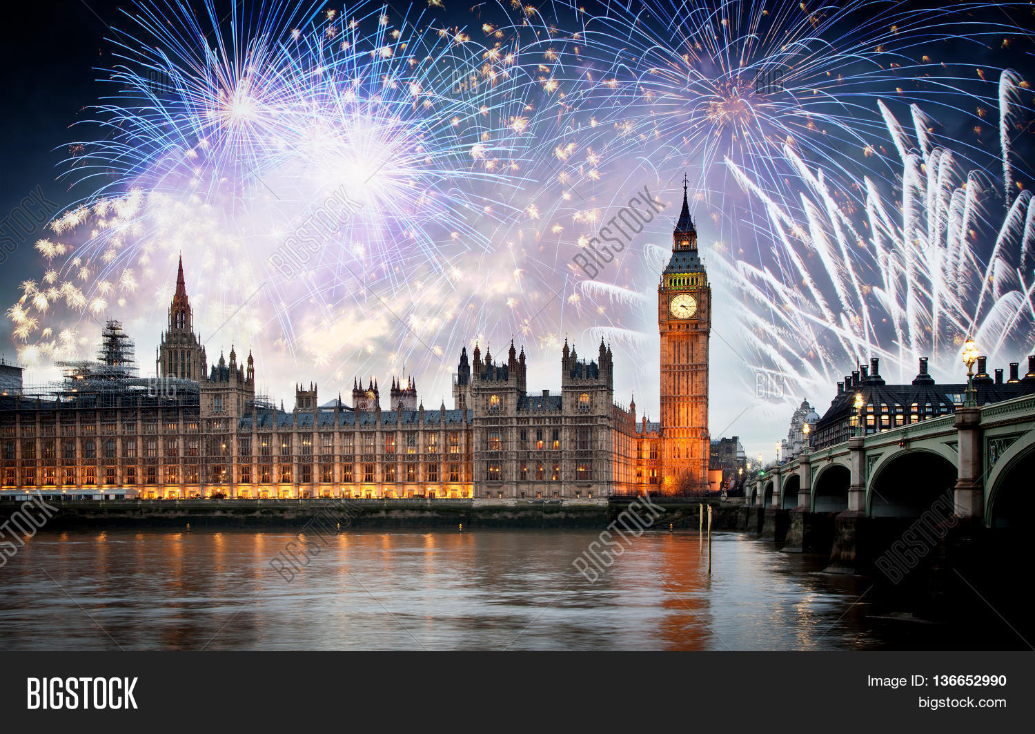 Fireworks Over Big Ben Image &amp; Photo (Free Trial) | Bigstock