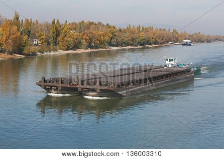 Water transportation on the river