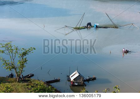 Fishing on Tuyen Lam lake - Da Lat, Vietnam