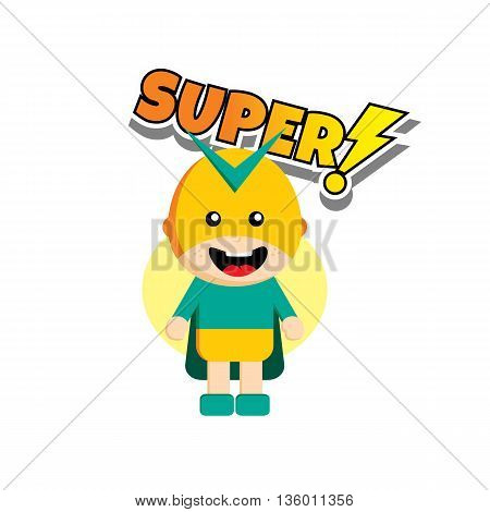 Flat Style Superhero Character