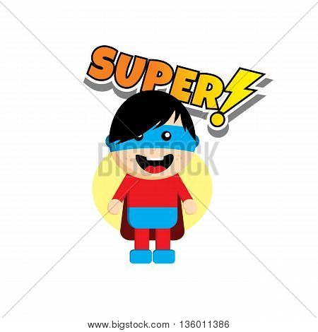 Flat Style Superhero Character