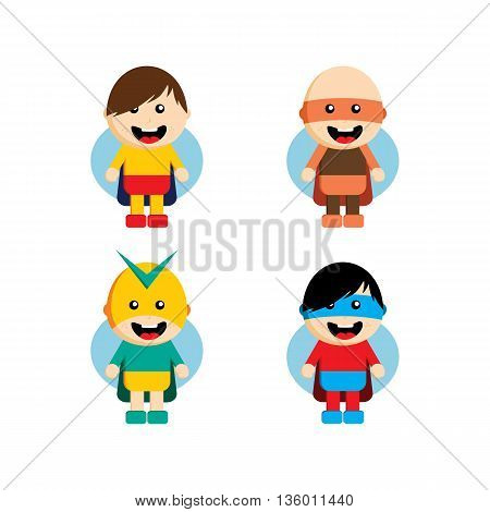 Flat Style Superhero Character