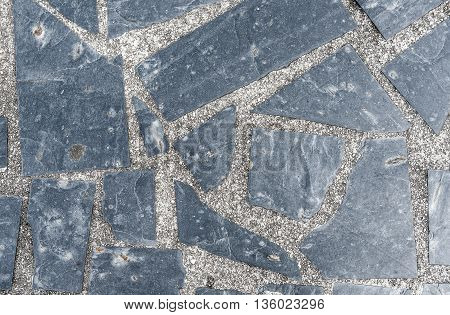 Natural Paving Stone Slabs Flor, Walkway Or Sidewalk Texture.