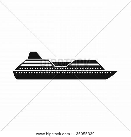 Cruise liner icon in simple style isolated on white background