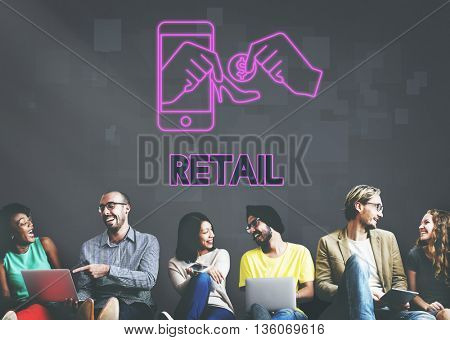 Retail Sell Merchandiser Shopping Pay Concept