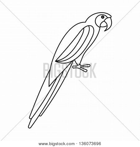 Parrot icon in outline style isolated on white background