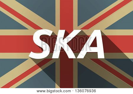 Long Shadow Uk Flag With    The Text Ska