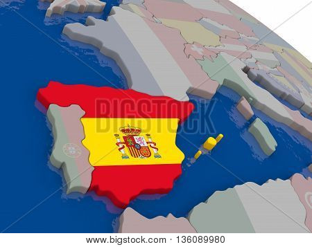 Spain With Flag