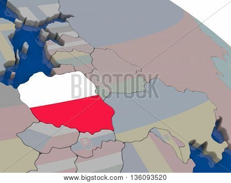 Poland With Flag