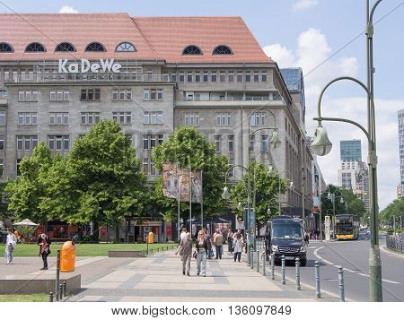 BERLIN GERMANY - JUNE 19 2016: KaDeWe Department Store of the West