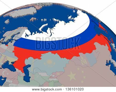 Russia With Flag