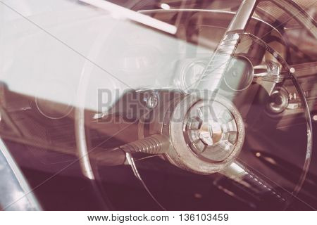 Vintage car ( Filtered image processed vintage effect. )