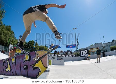 Daniel Fernandes During The Dc Skate Challenge