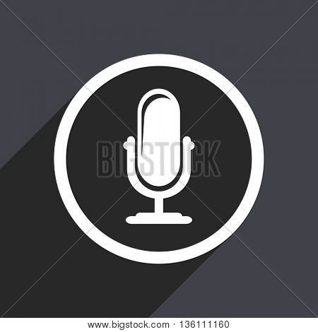 Podcast flat design web vector icon