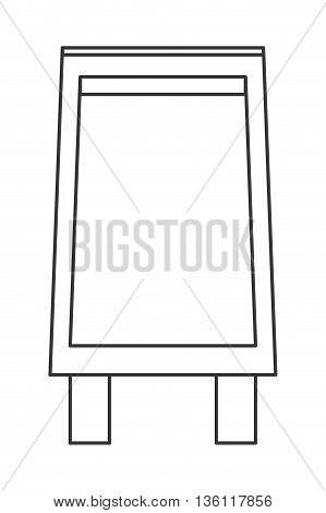 simple black line black board menu vector illustration