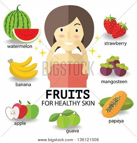 fruits for heathy skin eps 10 format