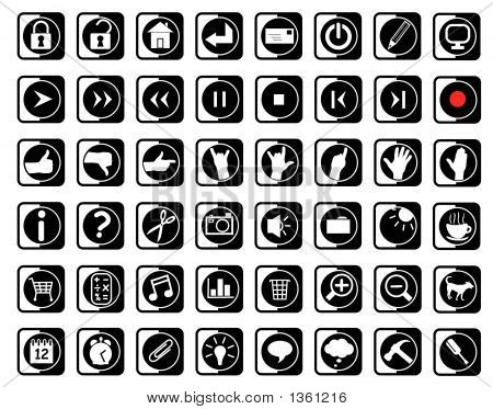  Ícones de preto e branco