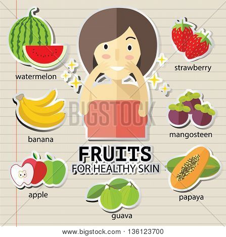 fruits for heathy skin eps 10 format