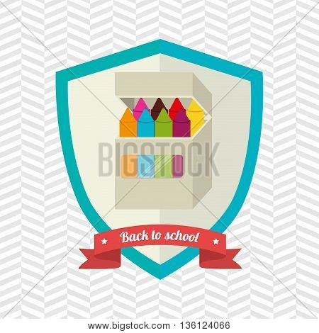shield back to school design, vector illustration eps10 graphic