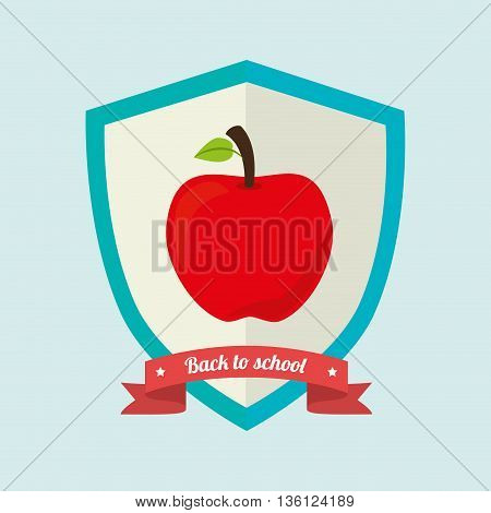 shield back to school design, vector illustration eps10 graphic