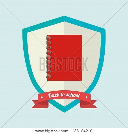 shield back to school design, vector illustration eps10 graphic