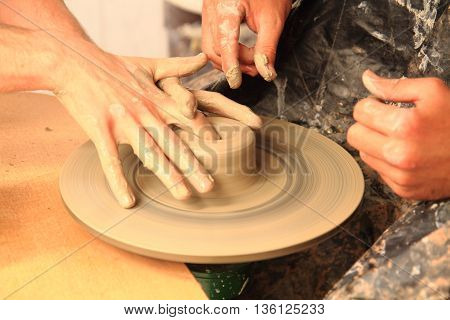 Pottery Making Close-up...