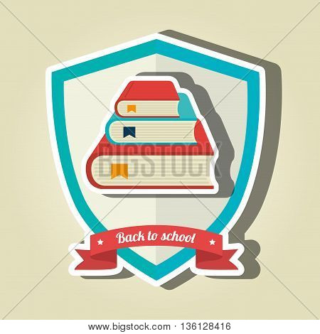 shield back to school design, vector illustration eps10 graphic