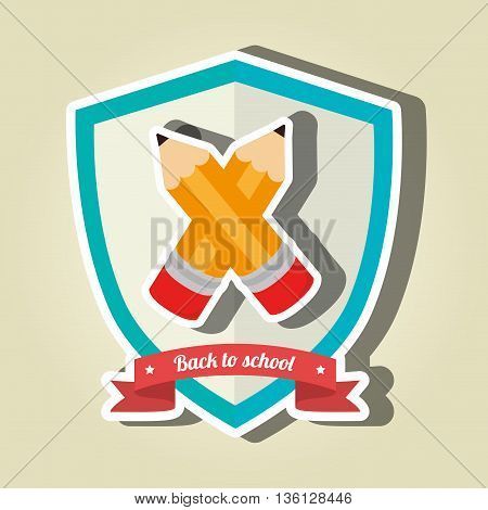shield back to school design, vector illustration eps10 graphic
