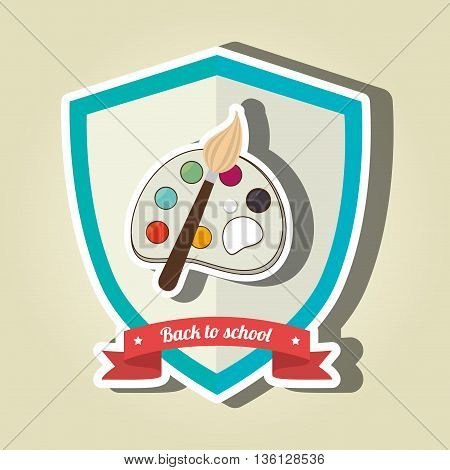 shield back to school design, vector illustration eps10 graphic
