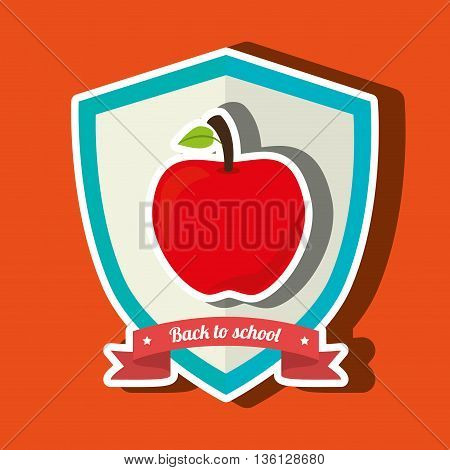 shield back to school design, vector illustration eps10 graphic