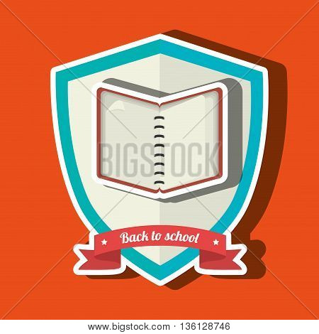 shield back to school design, vector illustration eps10 graphic