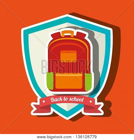shield back to school design, vector illustration eps10 graphic