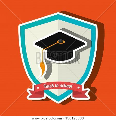 shield back to school design, vector illustration eps10 graphic