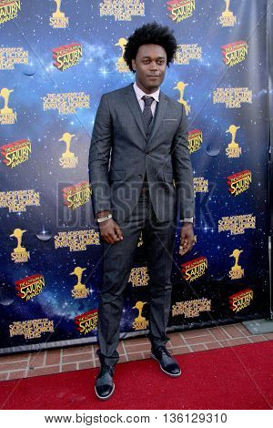 Echo Kellum arrives at the 42nd Annual Saturn Awards on Wednesday, June 22, 2016 at the Castaway Restaurant in Burbank, CA.